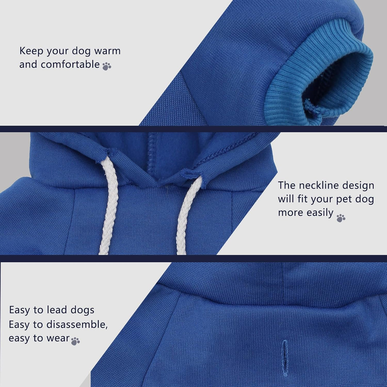 Blue Chihuahua Dog Hoodie: Keep Your Pup Warm and Stylish with a 'The Dog Face' Printed Sweatshirt Pet Clothes, and Sweater Coat All in One Perfect for Winter and Cool Summer Nights! Blue M