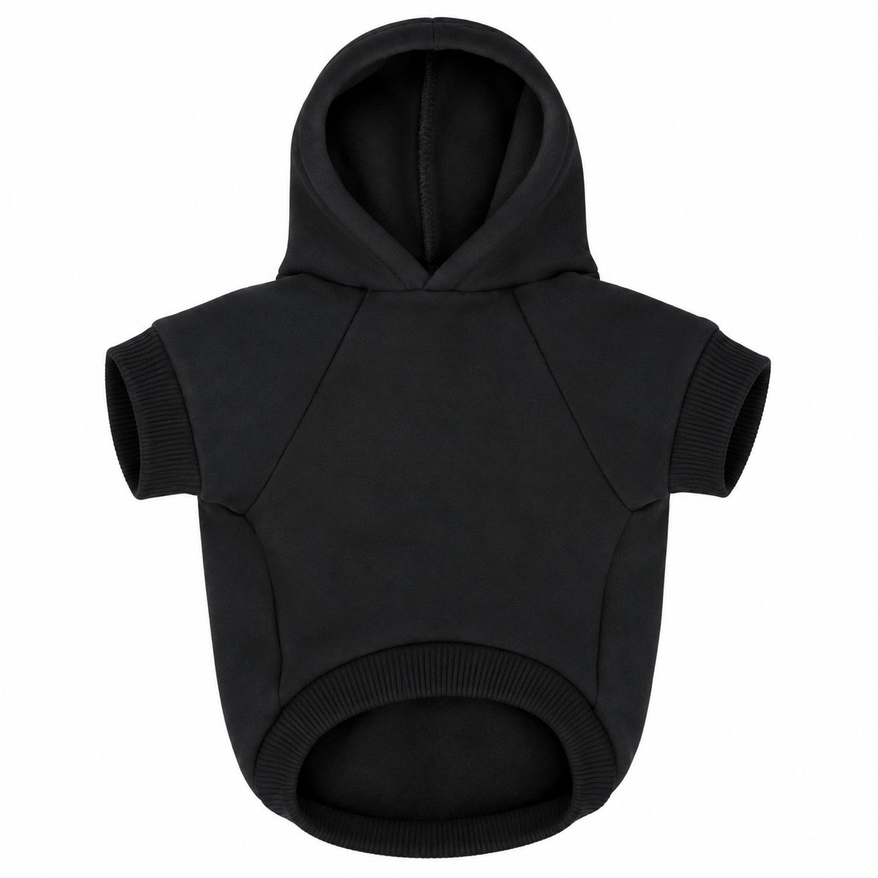 The Dog Face Printed Black Hoodie