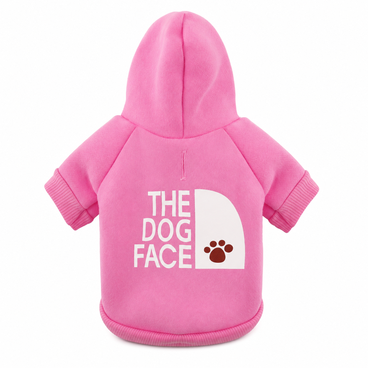 The Dog Face Printed Pink Hoodie